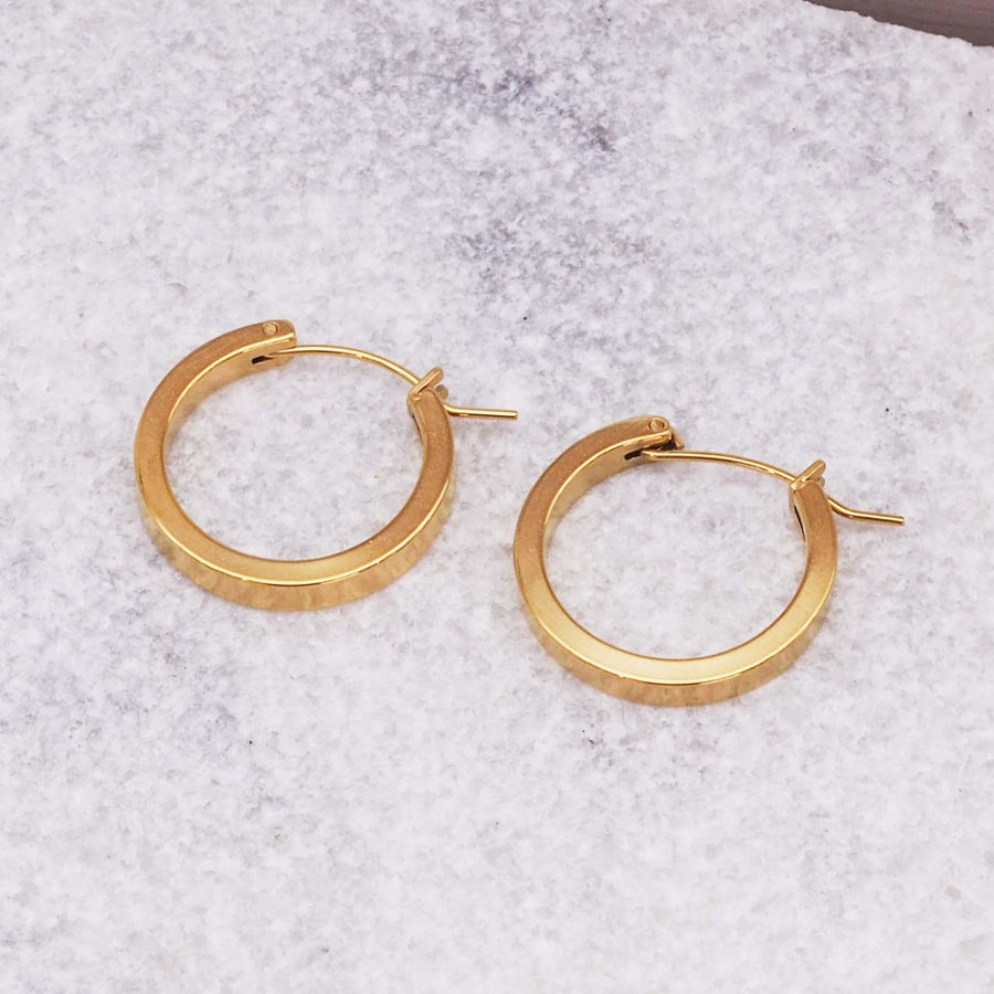 Gold Hoop Earrings - gold earrings by australian jewellery brand indie and harper