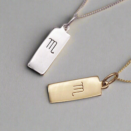 silver and gold zodiac scorpio necklaces - womens jewellery by australian jewellery brands indie and harper