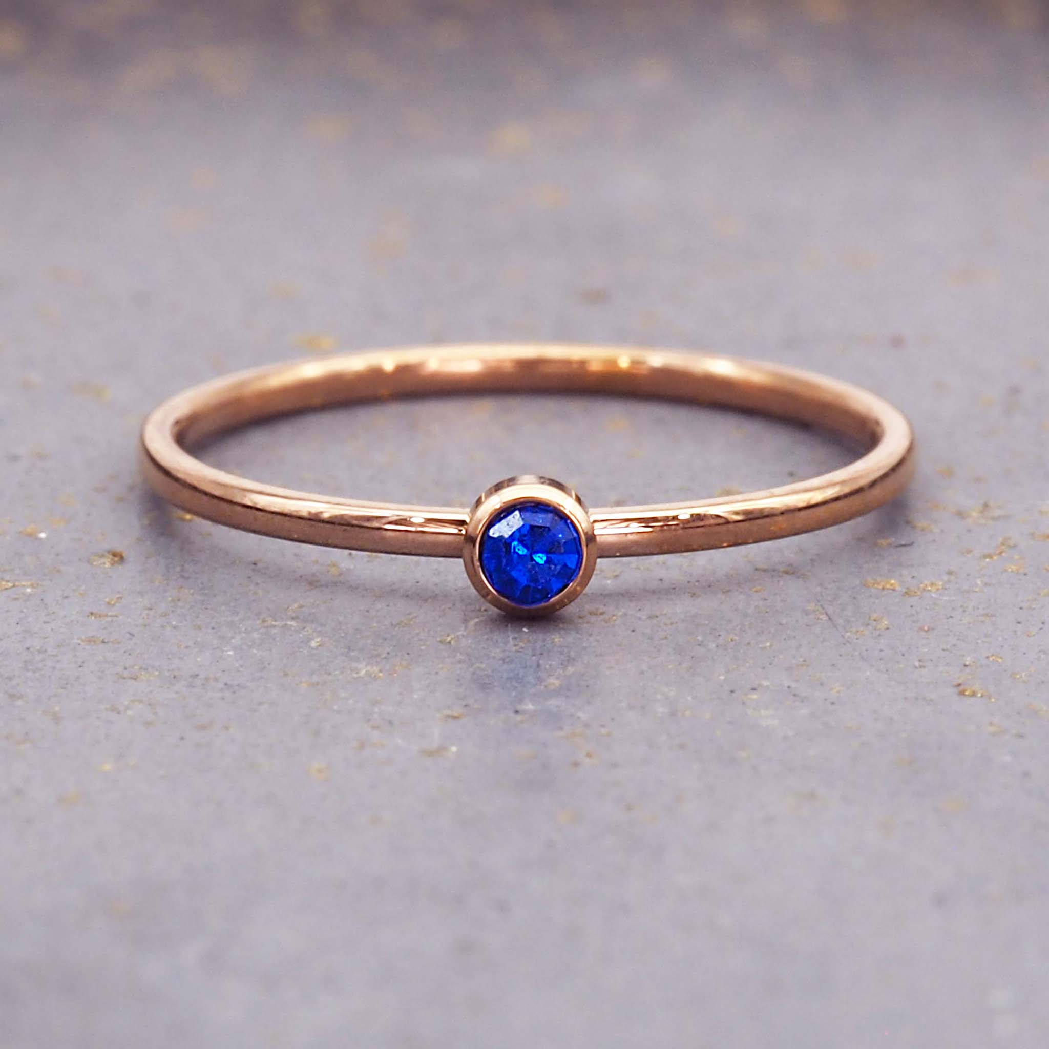 September rose gold stacker ring