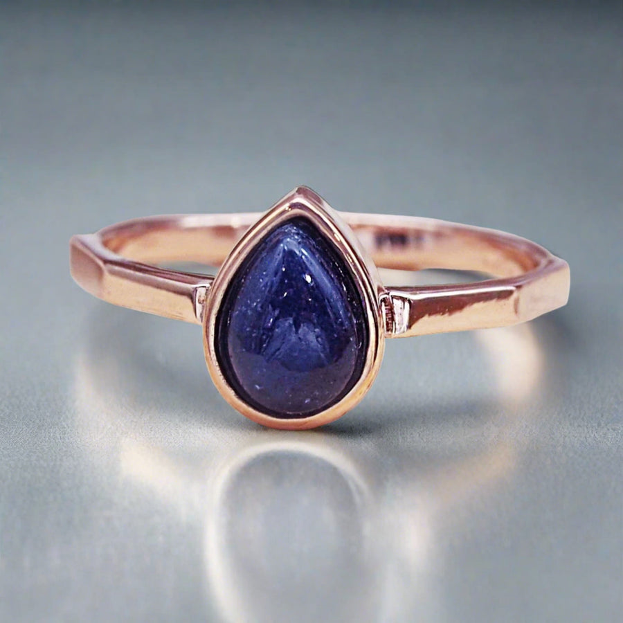 september birthstone ring - rose gold sapphire ring - women’s September birthstone jewellery Australia 