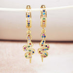 Serpent Hoop Earrings - womens jewellery by indie and harper