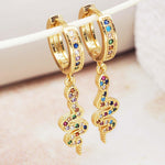 Serpent Hoop Earrings - womens jewellery by indie and harper