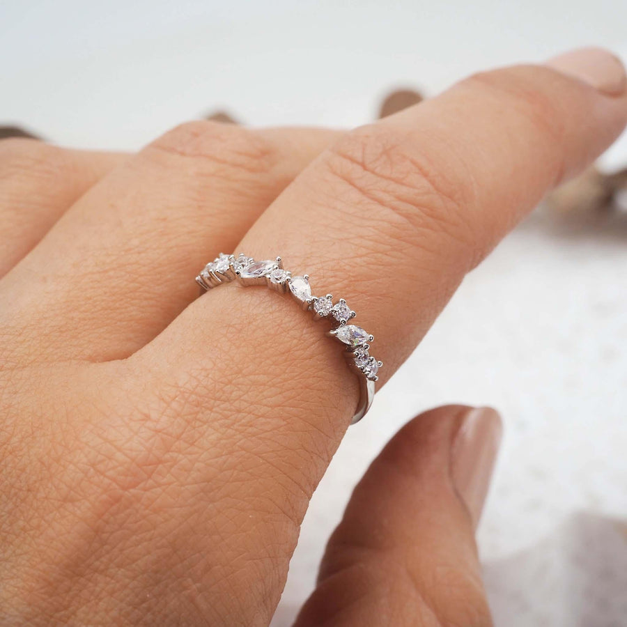Finger wearing Sterling silver ring - womens sterling silver jewellery - promise ring by Australian jewellery brand