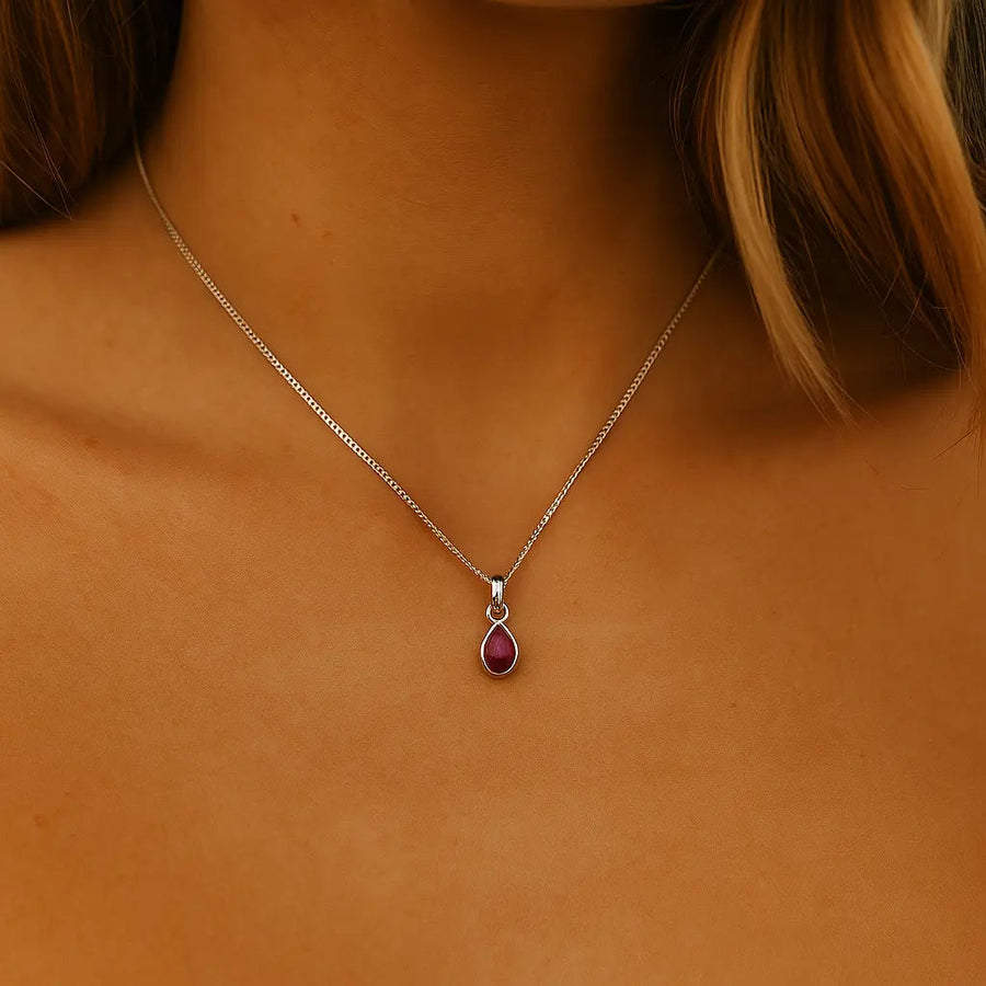 Cancer Star Sign July Birthstone Necklace