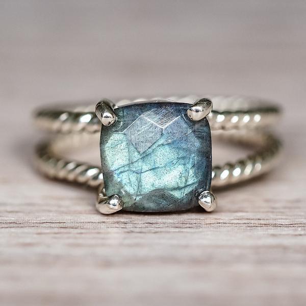 Labradorite Ring - sterling silver jewellery by indie and harper