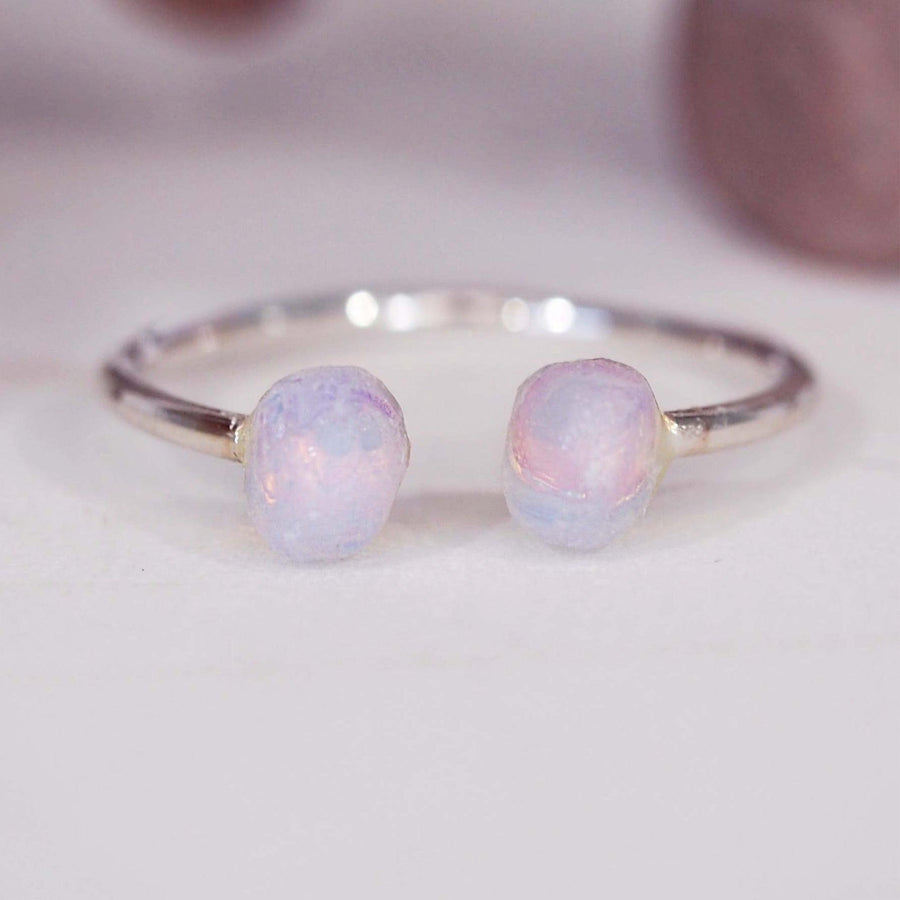 Silver Little Raw Opal Ring - womens opal jewellery