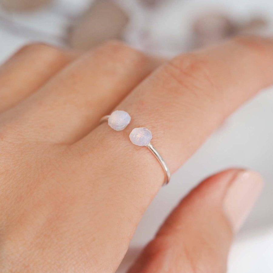 Silver Little Raw Opal Ring - womens opal jewellery by indie and harper