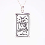 sterling silver the lovers tarot card necklace by indie and harper jewellery australia