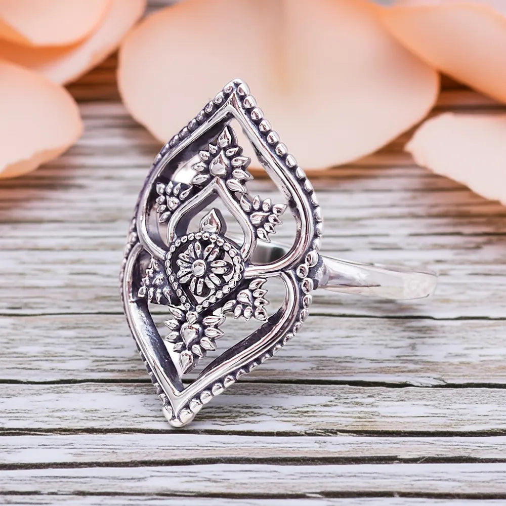 sterling silver mandala ring by indie and harper australia