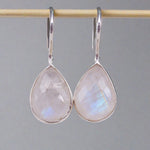 Silver Moonstone Drop Earrings - womens jewellery by indie and harper
