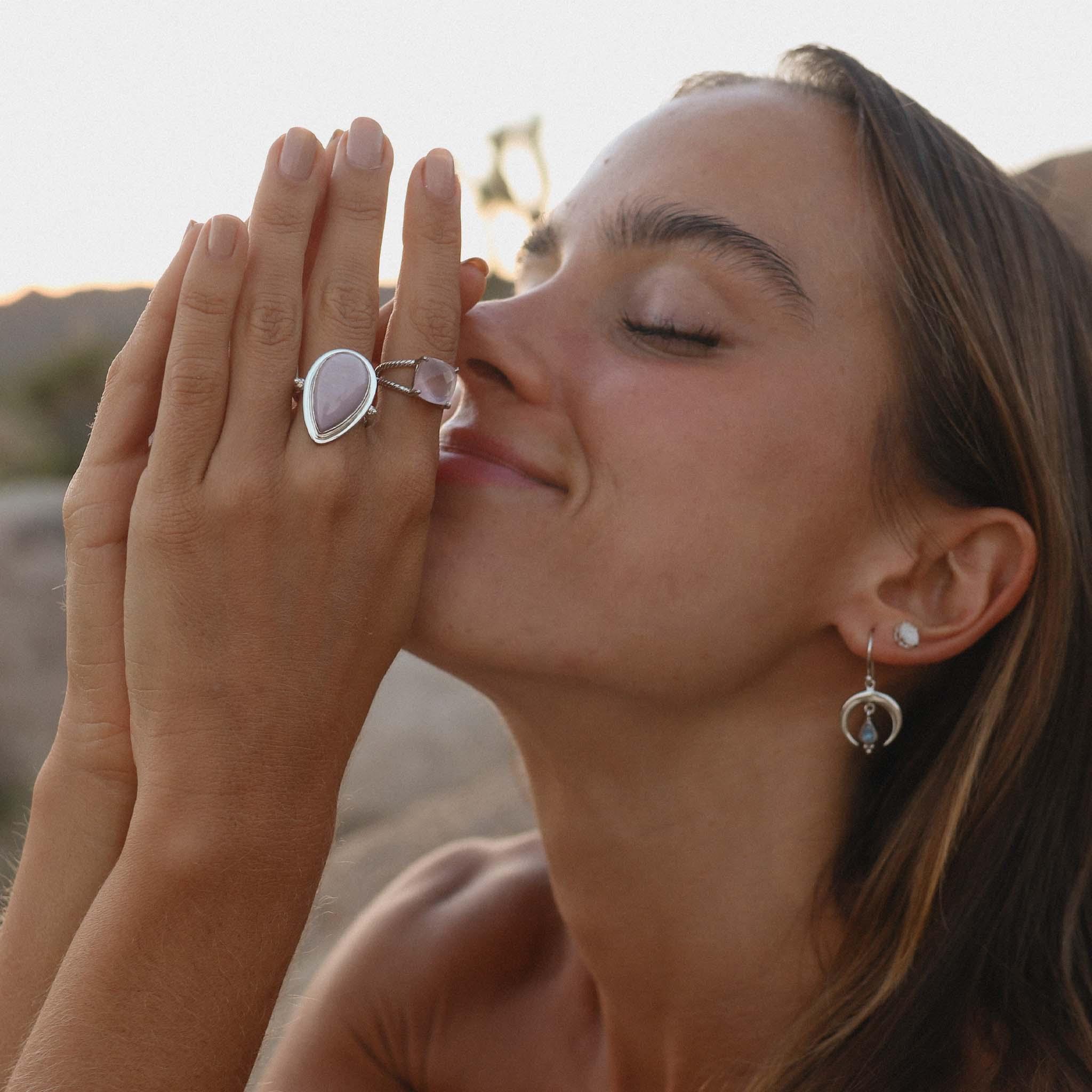 Silver Phosphosiderite Ring - womens jewellery by indie and harper