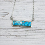 sterling silver copper turquoise necklace