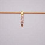 Single Twilight Hoop Earring with cubic zirconias