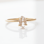 Solid 9k gold herkimer diamond ring