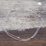 dainty sterling silver anklet - boho jewellery by indie and harper australia