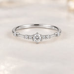 Dainty Sterling silver cubic zirconia ring