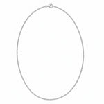 24 inch sterling silver 1.5 mm flat curb chain with lobster clasp and no extender on white