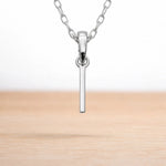 925 sterling silver initial I necklace on a fine chain