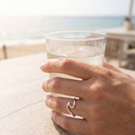AI Studio Photo - Sterling Silver Ocean Wave Ring