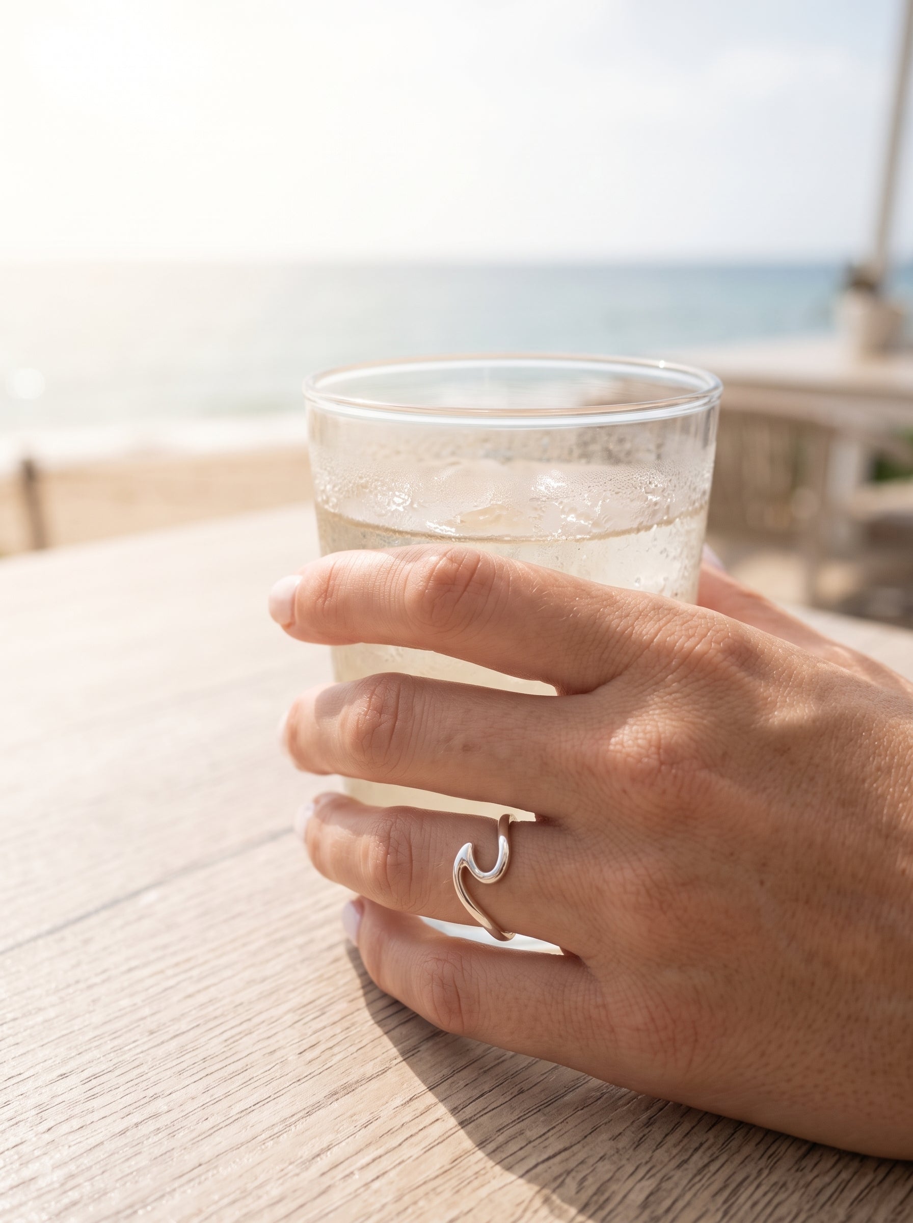 AI Studio Photo - Sterling Silver Ocean Wave Ring