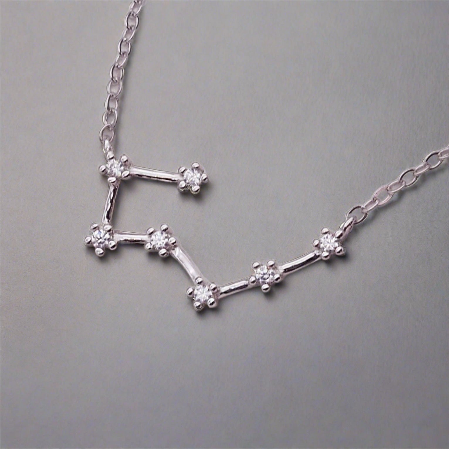 silver Taurus Constellation necklace by indie and harper Australia 