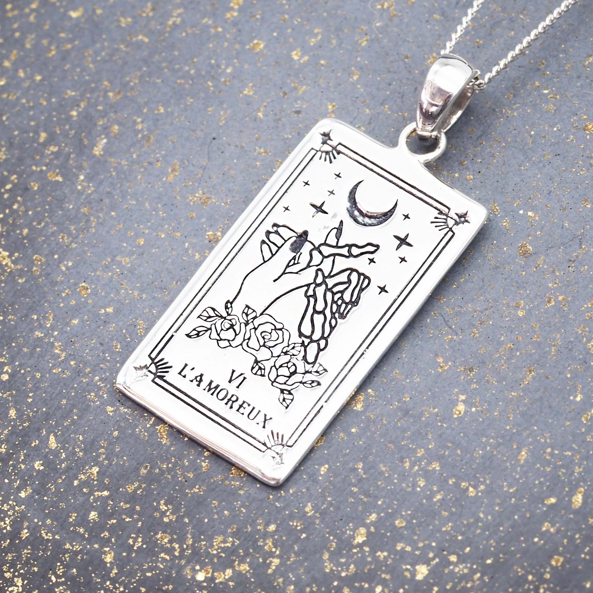 sterling silver the lovers tarot necklace by indie and harper jewellery australia