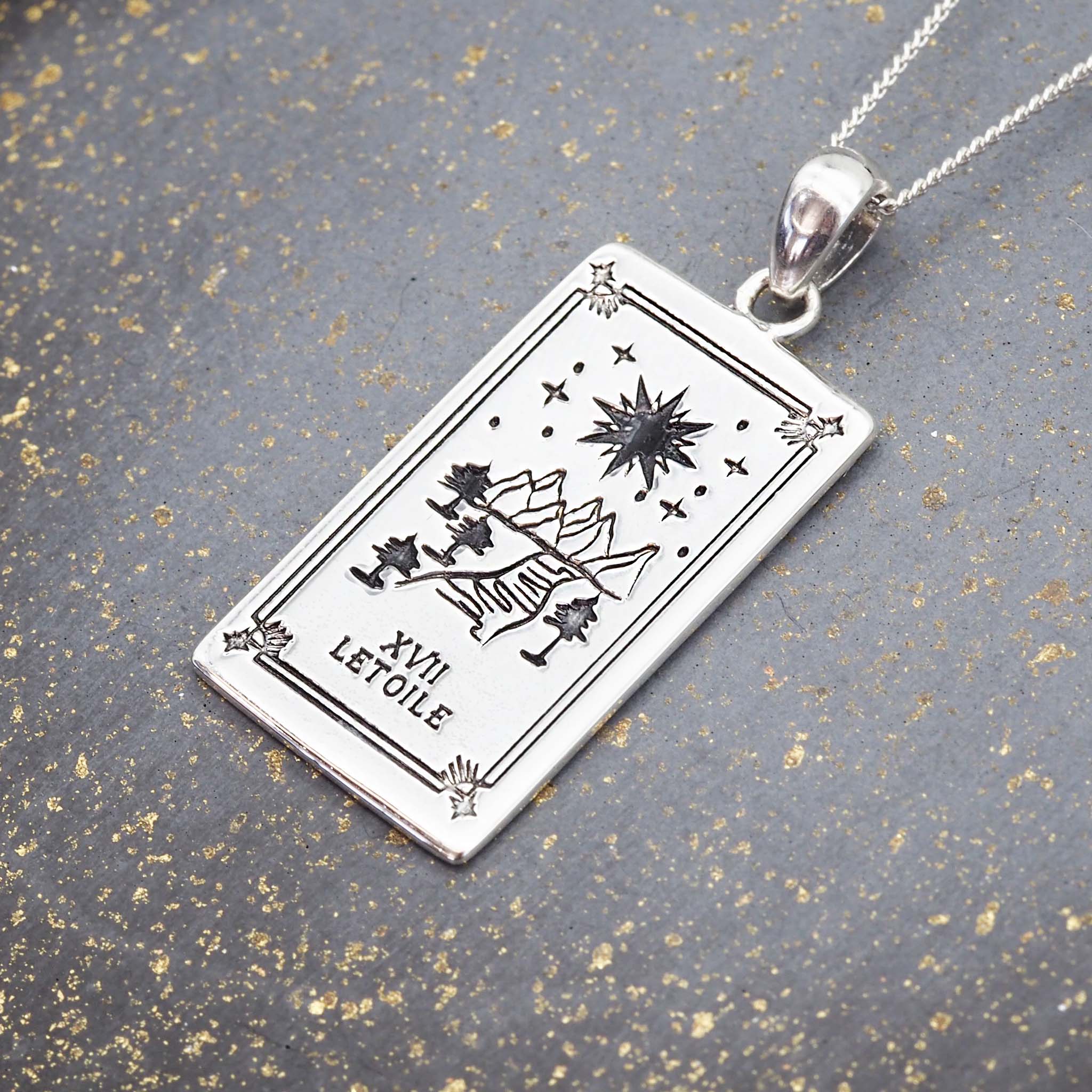 the star tarot necklaces in Sterling silver - tarot jewellery by australian jewellery brands indie and harper
