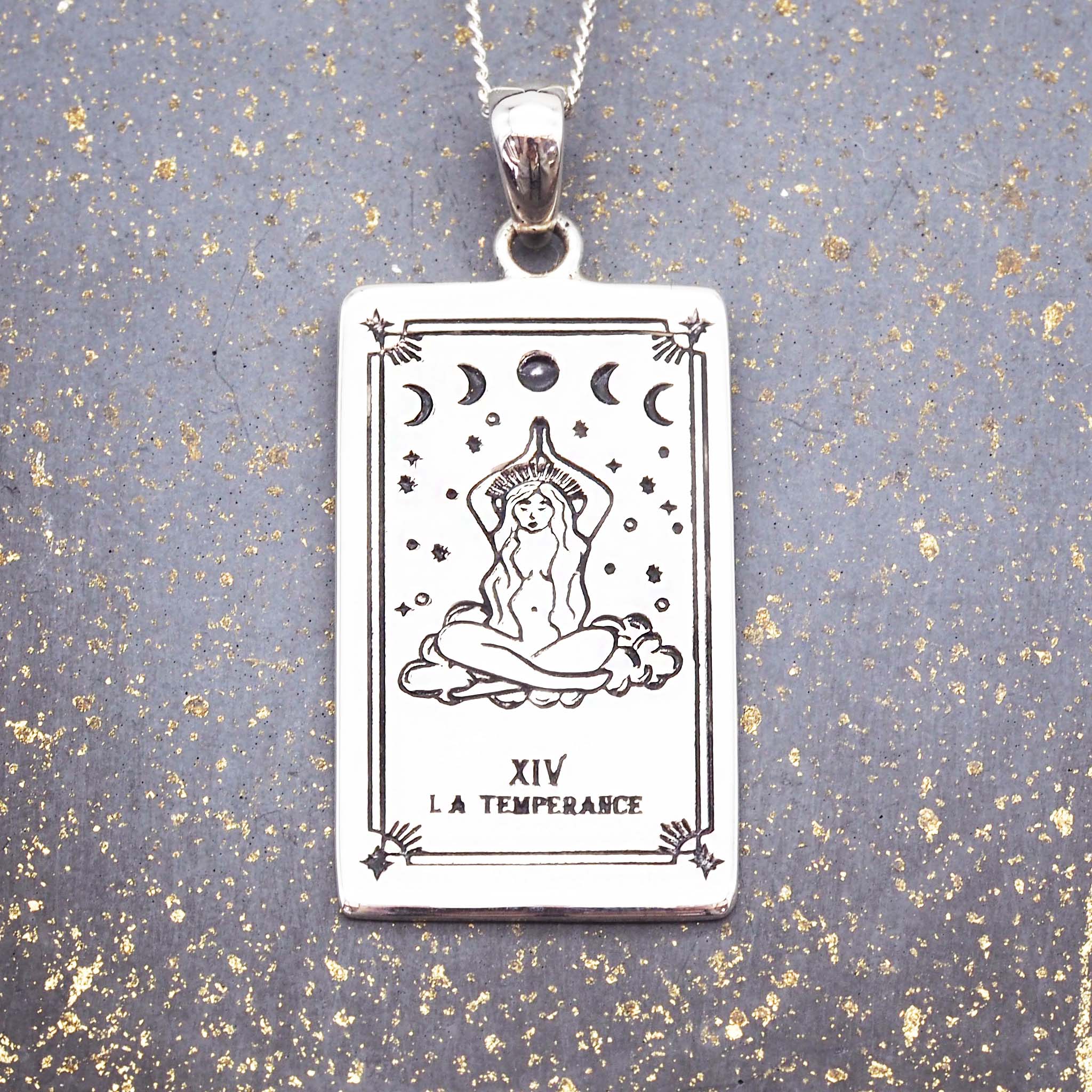 sterling silver temperance tarot necklace - tarot jewellery by australian online jewellery brands indie and harper