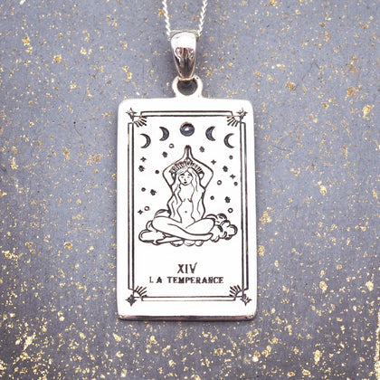 sterling silver temperance tarot necklace - tarot jewellery by australian online jewellery brands indie and harper