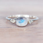 indie and harper sterling silver white topaz and moonstone ring