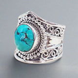 Tribal Turquoise Ring - womens jewellery by indie and harper