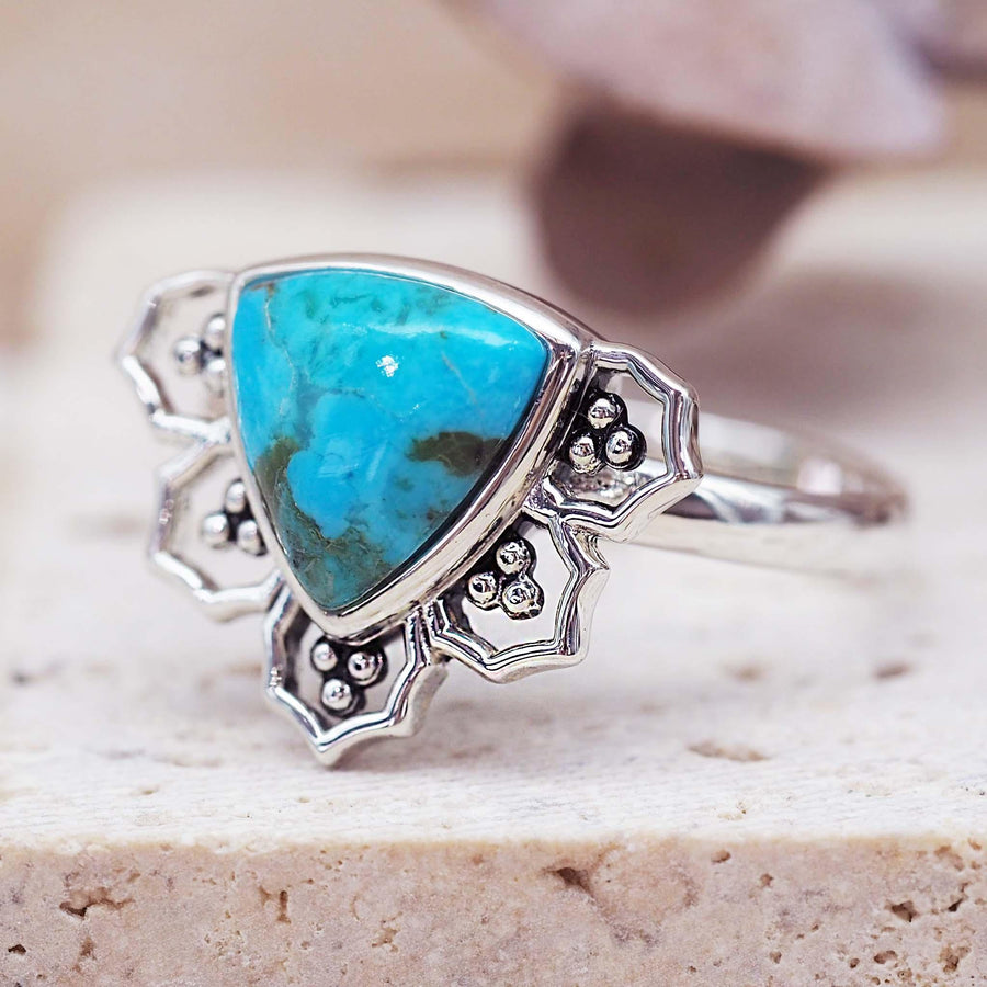 Turquoise Bloom Ring - womens jewellery by indie and harper