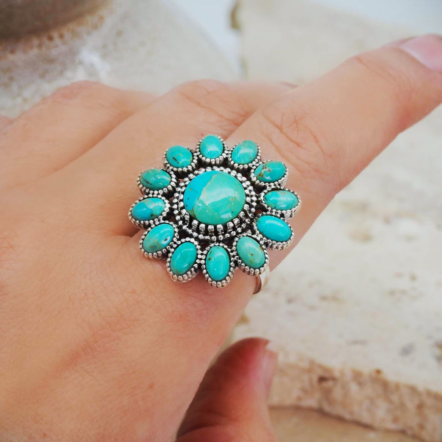 sterling silver turquoise ring - turquoise jewellery by australian jewellery brand