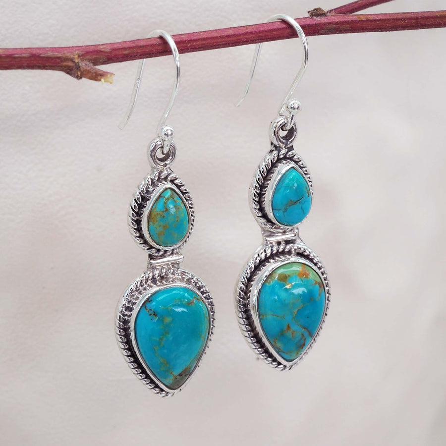 Turquoise Earrings - womens turquoise jewellery by indie and harper