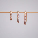 Indie and Harper Rose gold hoop Earrings