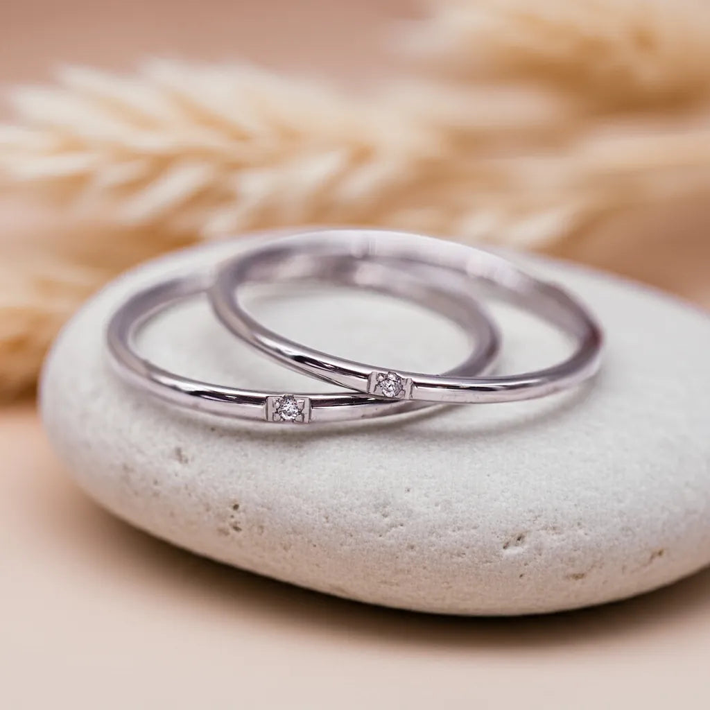 dainty silver stacker rings by indie and harper waterproof jewellery australia