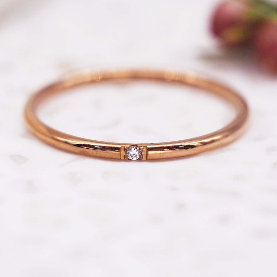 Rose Gold Stacker Ring - womens rose gold jewellery Australia