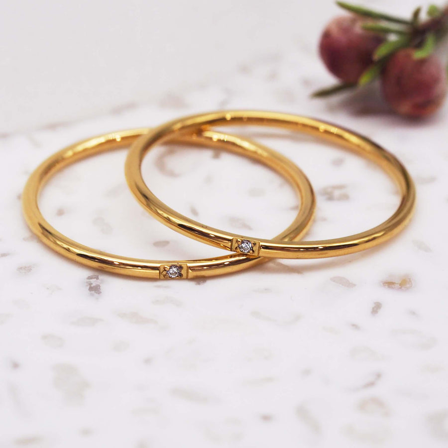 Gold Stacker Rings - womens gold jewellery by Australian jewellery brand indie and harper