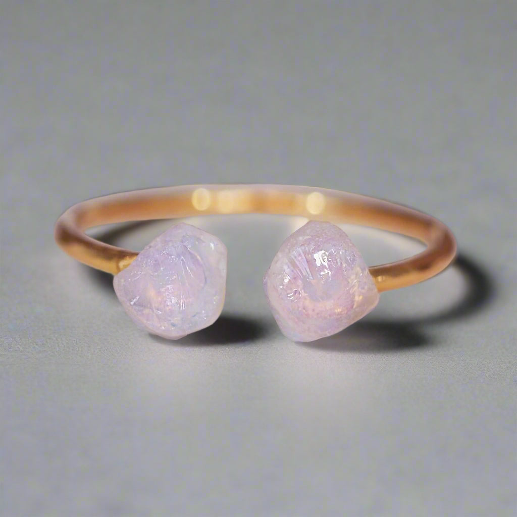 LAST ONE! Gold Little Raw Opal Ring