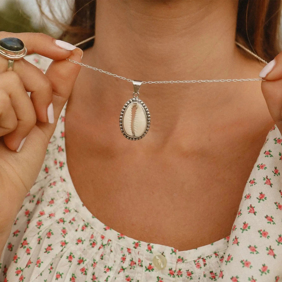Silver Cowrie Shell Necklace: Beach Jewellery Australia