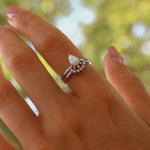 sterling silver stardust opal ring set being worn - opal jewellery by australian jewellery brands online indie and Harper