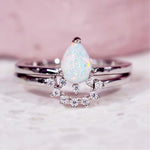 sterling silver stardust opal ring set by australian jewellery brands online indie and Harper