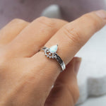 stardust opal ring set being worn - opal jewellery by australian jewellery brands online indie and Harper 