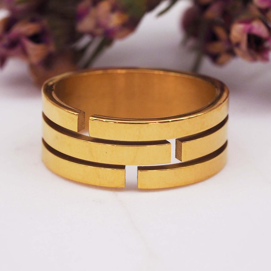 Gold Ring - womens waterproof jewellery by indie and harper