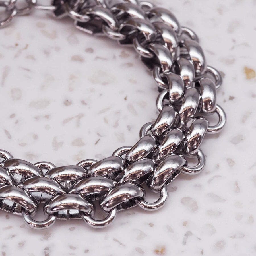 Zerua Chain silver Bracelet - womens titanium waterproof jewellery by indie and harper