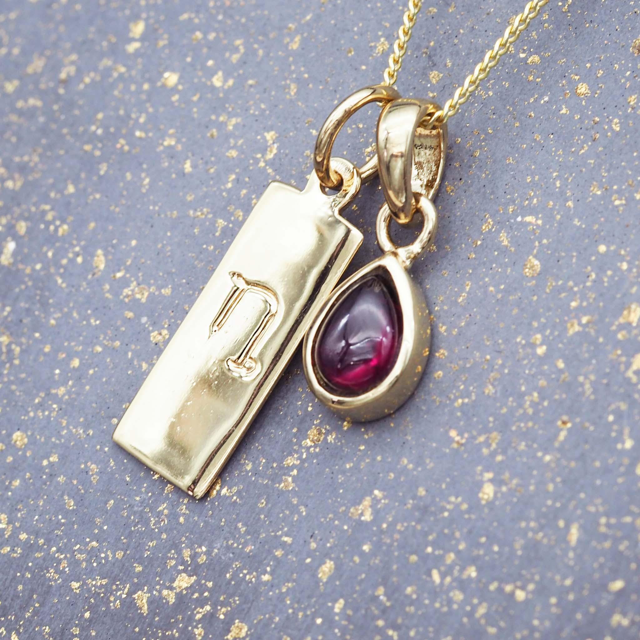 Zodiac Capricorn and Garnet Necklace Bundle - womens jewellery by indie and harper