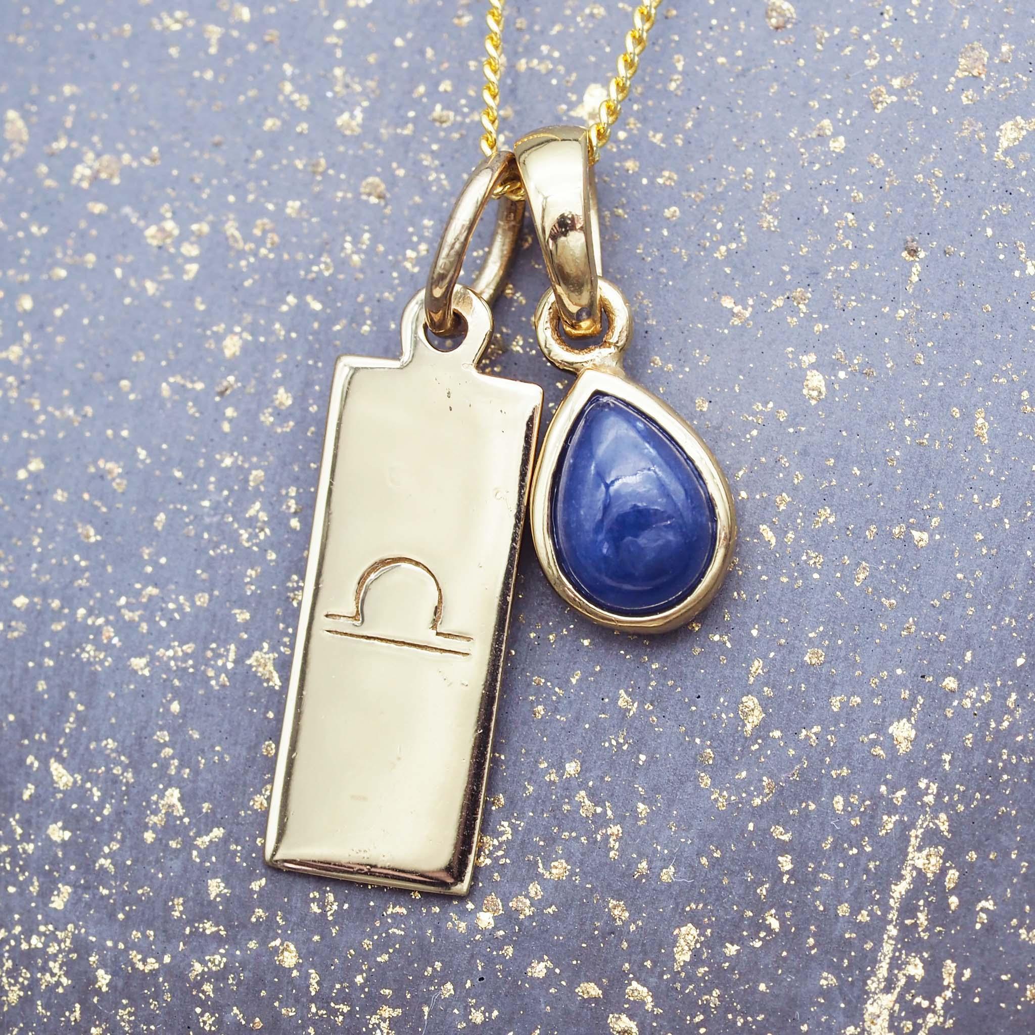 Zodiac Libra and Sapphire Necklace Bundle - womens jewellery by indie and harper