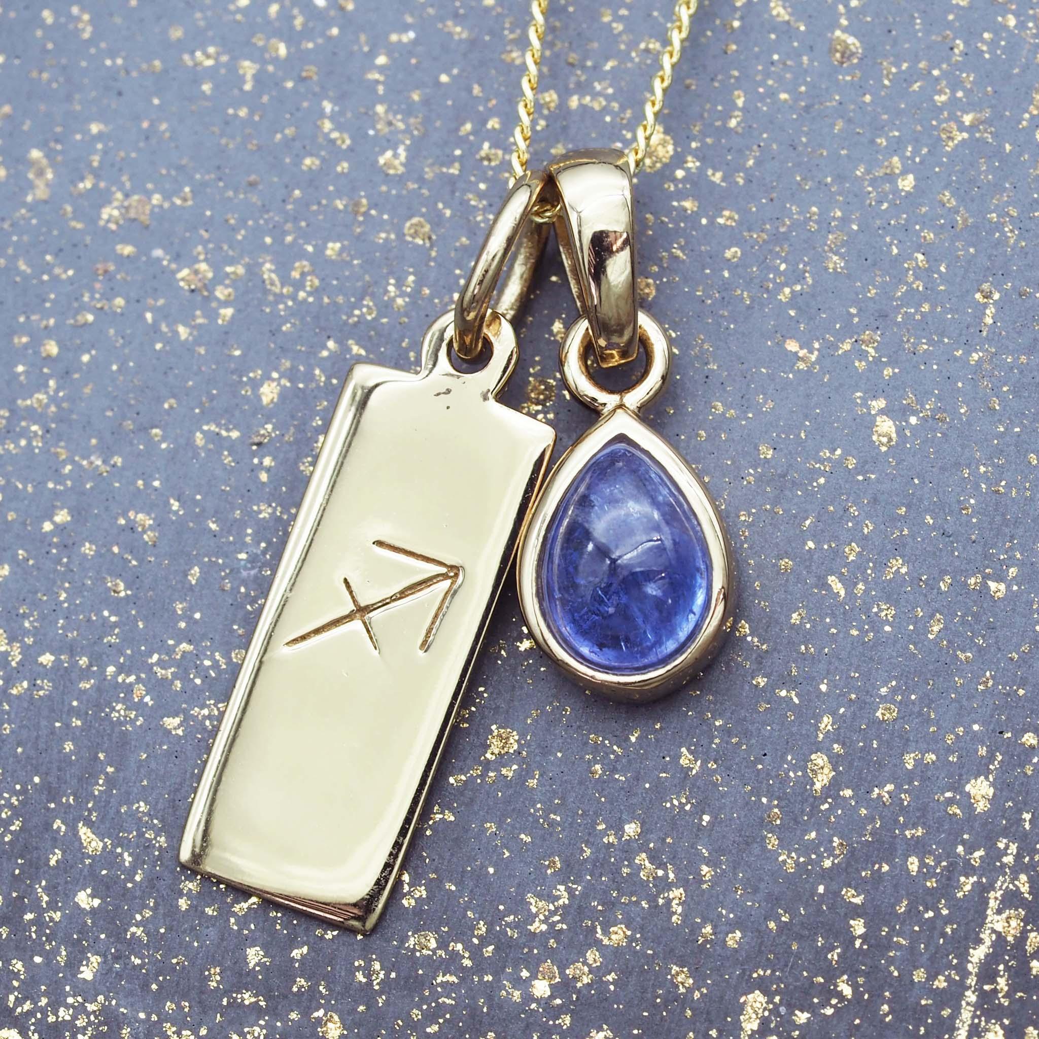 Zodiac Sagittarius and Tanzanite Necklace Bundle - womens jewellery by indie and harper