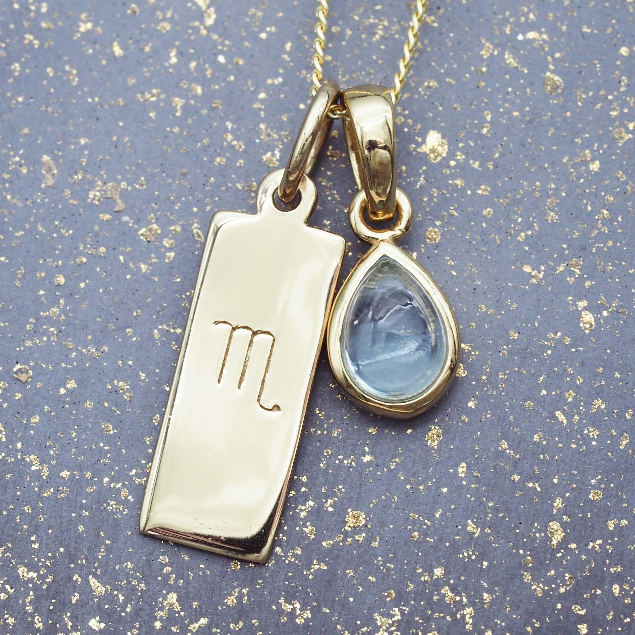 Zodiac Scorpio and Topaz Necklace Bundle - womens jewellery by indie and harper