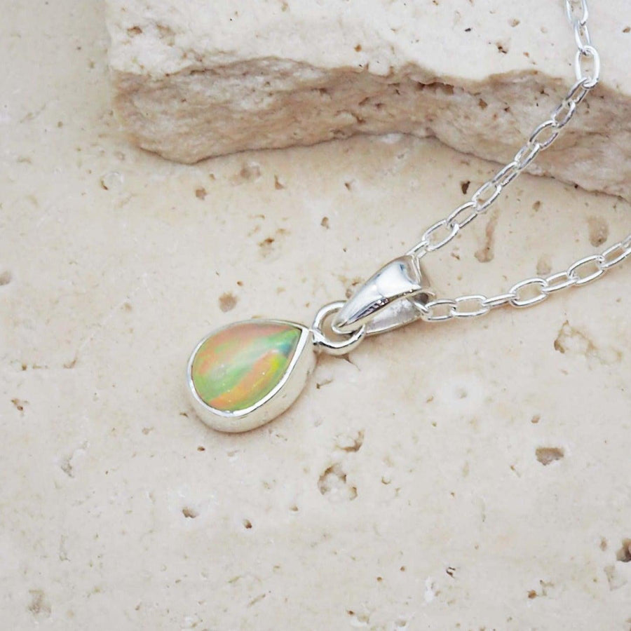 October Opal Birthstone Necklace - Women's Jewellery - Indie and Harper